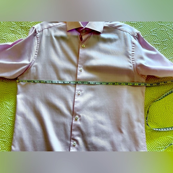 Bugatchi Uomo Men’s Lux Pink Dress Shirt, Size 15 34/35 EUC - Picture 5 of 13